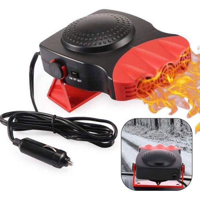 Ventilateur de chauffage 2en1 pour voitures ventilateur de chauffage en céramique 12V