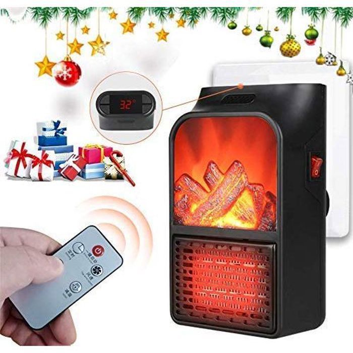 Chauffage à flamme - FOONEE - 900W - Portable - Système de sécurité - Chauffage rapide en 3s