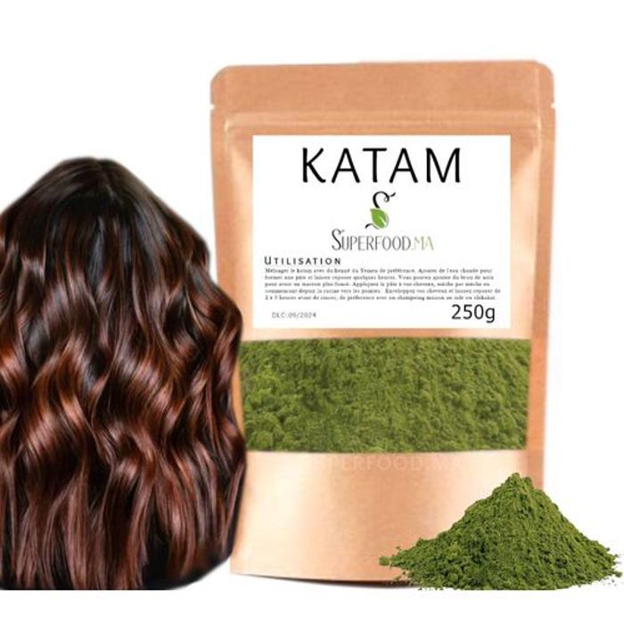 Coloration Capillaire Végétale Katam – Henné Marron – 100% Naturel & Vegan – 250ml