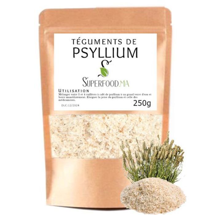 Téguments Psyllium Blond Probiotic Ispaghul, Probiotique Intestins colon - 250g