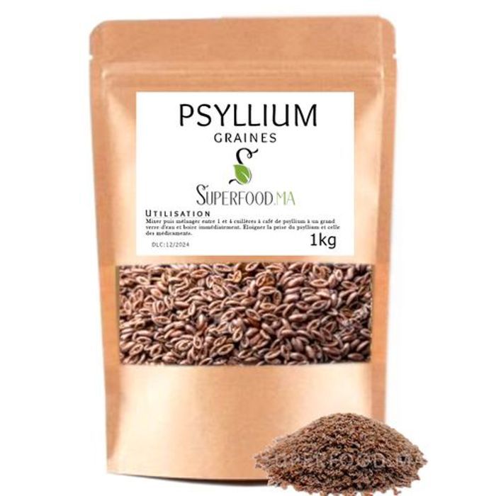 Graines Psyllium Blond Probiotic Ispaghul, Probiotique Intestins colon - 1kg
