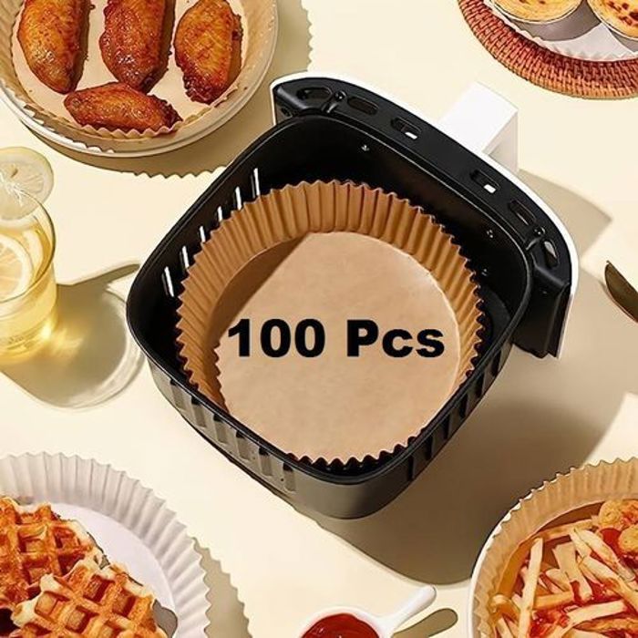 100pcs Papier De Cuisson Pour air fryer, Pour Friteuse À Air 16X4.5CM