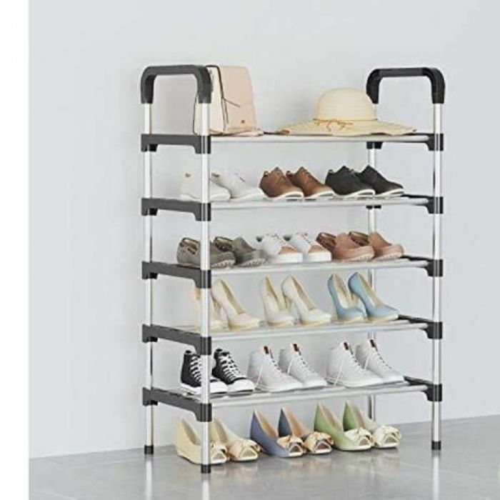 Rack De Stockage Multifoncionnel Porte Chausseurs Avec 5 étagère