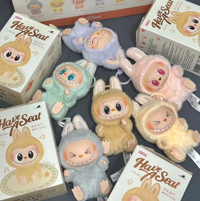Peluche Labubu The Monsters Have a Seat Cadeau de collection Jouet Porte Clef