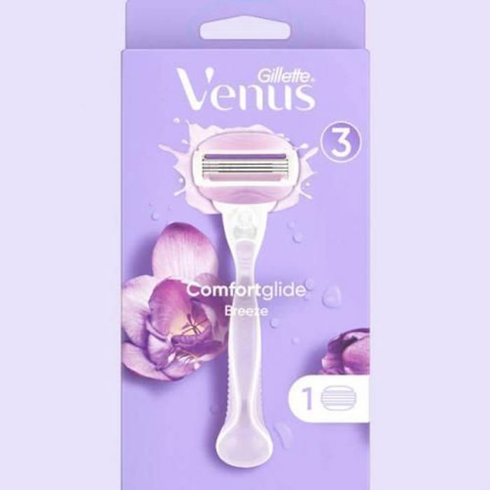 Rasoir féminin - Gillette - Venus ComfortGlide Breeze - 3 lames - Gel hydratant - Tête pivotante