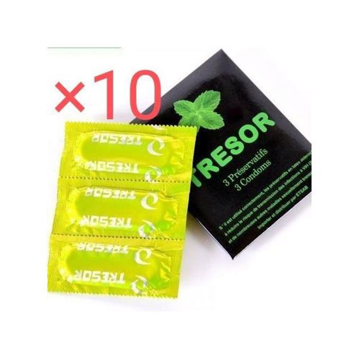 Tresor 10 PACK DE 3 préservatif en pointillé de qualité