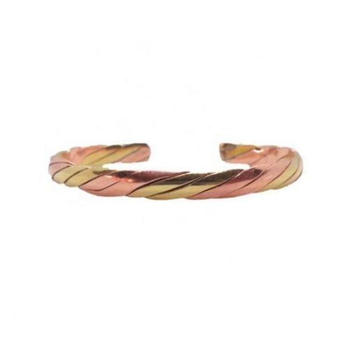 Bracelet - Cuivre - Torsadé - Ajustable - Anti-douleur - Mixte