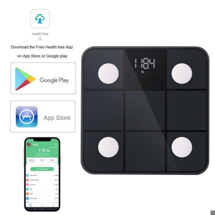 Pèse-personne connecté - MOVING LIFE - IF1131 D - Impédancemétrie - Bluetooth - 200 kg