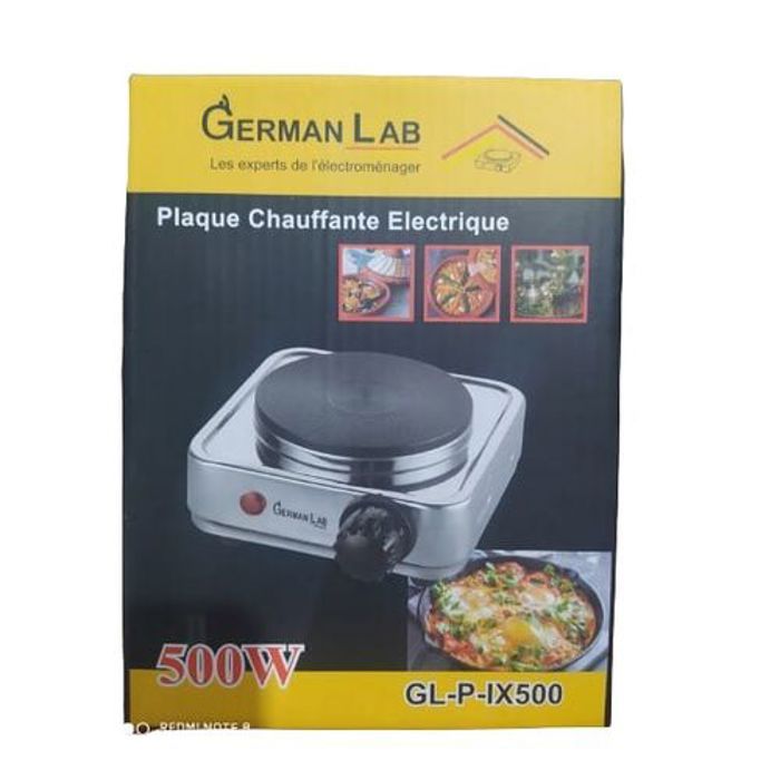 Plaque chauffante électrique - GERMAN LAB - Mini - 500W - Inox - Portable