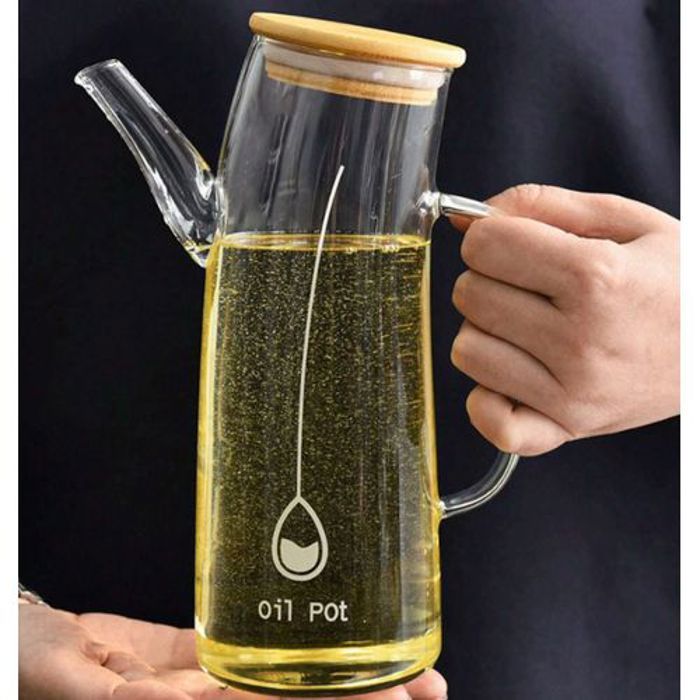 Bouteille d'Huile d'Olive 500 ml en Verre Résistant à la Chaleur - 1 Pièce
