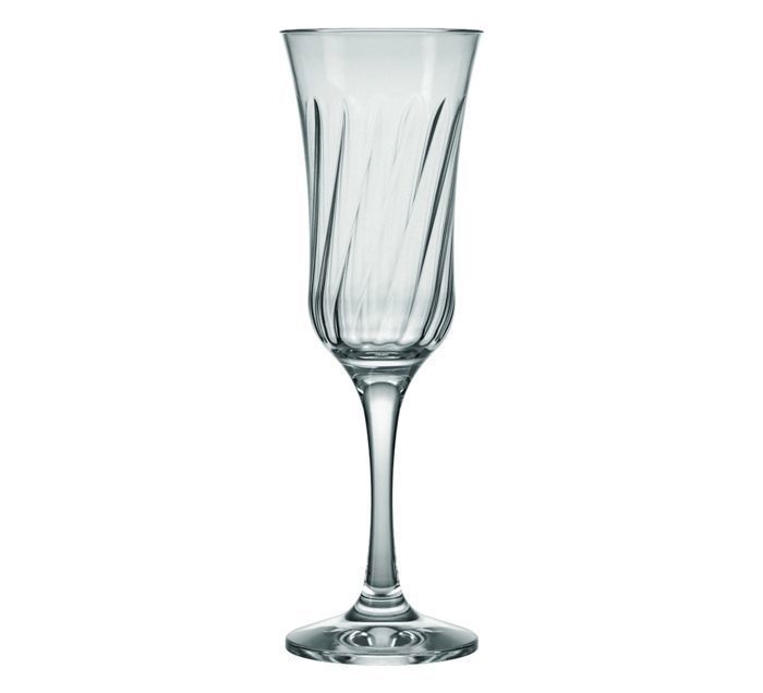 Verres à flûte - 7834 - 21 cm - Blanc - Verre - 195 ml