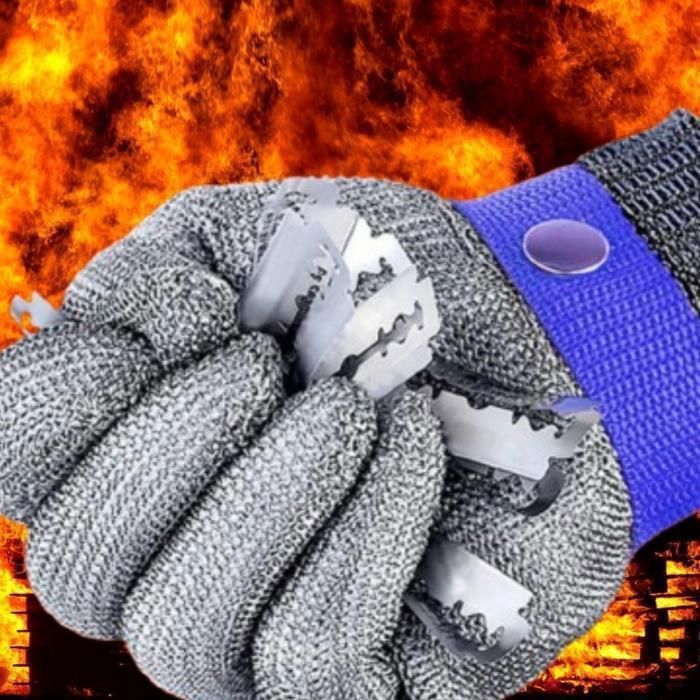 Gant de protection en maille d’acier inoxydable résistant aux coupures de tout matériel dangereux, confortable conçu pour tout usage