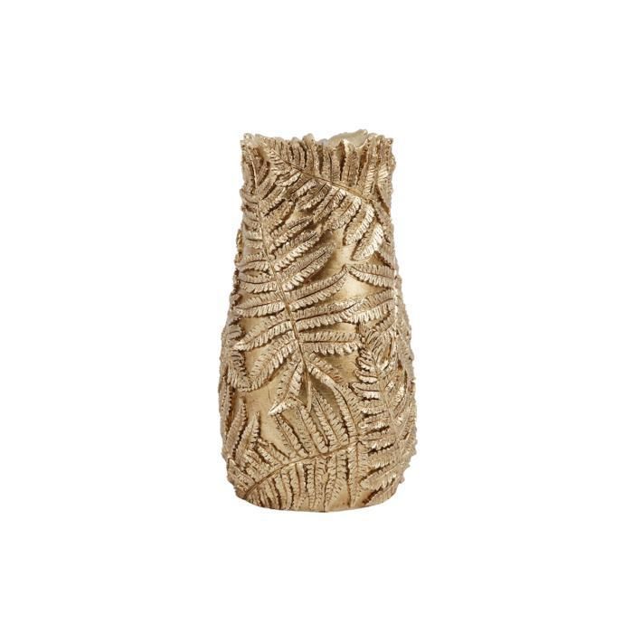 FOUGERE PLATEAU DECORATIVE OVAL DEPOLYRESIN DOREE 28×15.5×3.3CM