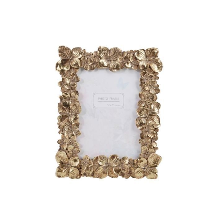 FLORAL BOITE A BIJOUX POLYRESINE DOREE 13x10x7 CM