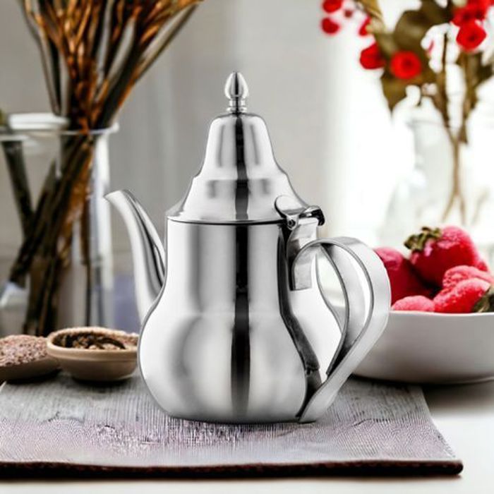Théière Inox de couleur argenté & Volume 400 ml - BERRAD marocaine moderne