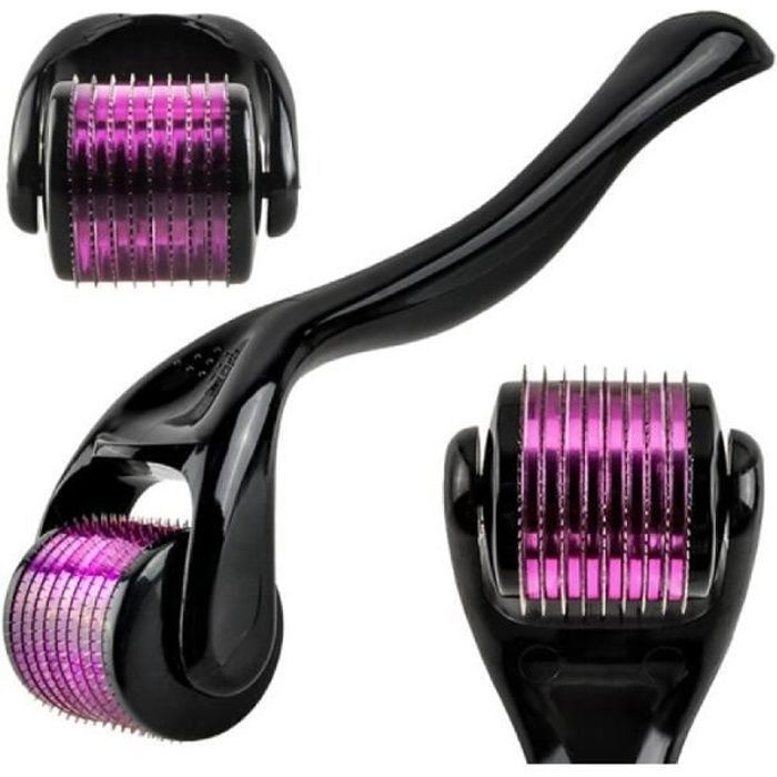 Derma Roller 0.5 mm - Micro-Aiguilles pour Visage, Barbe et Cheveux - Stimule la Repousse Naturelle