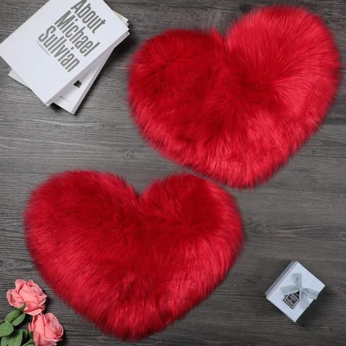 Tapis - Non spécifié - Lot de 2 - 40 X 30 cm - Rouge - Synthétique - Moderne
