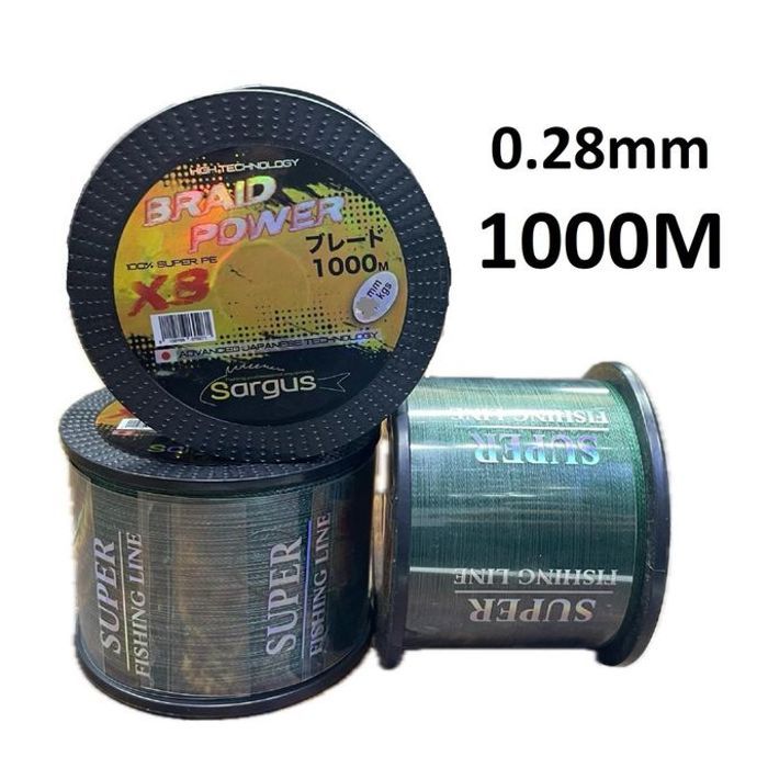 tresse SARGUS BRAID POWER 8X 0.28mm 38.7kgs 1000M vert