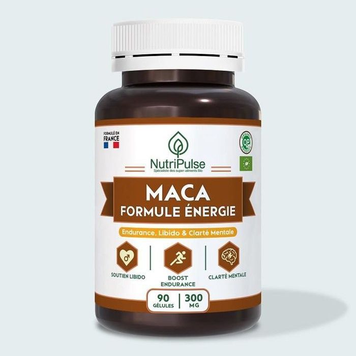 Maca Formule Énergie 300mg – Soutien Libido, Boost Endurance & Clarté Mentale 90 Gélules