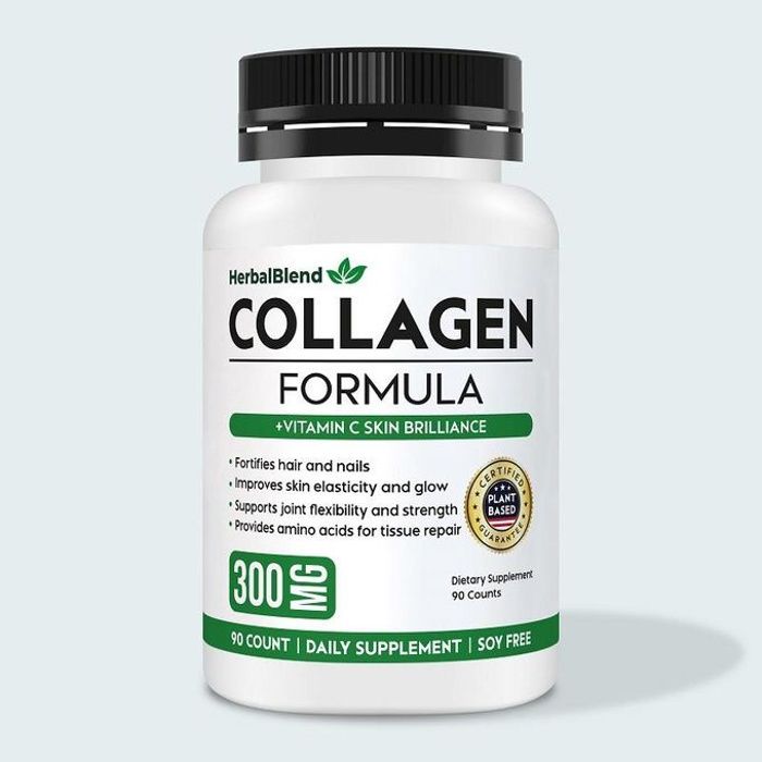 Collagen Formula 300mg + Vitamine C – Éclat de la Peau, Soutien Articulaire & Beauté Jeunesse – 90 Gélules