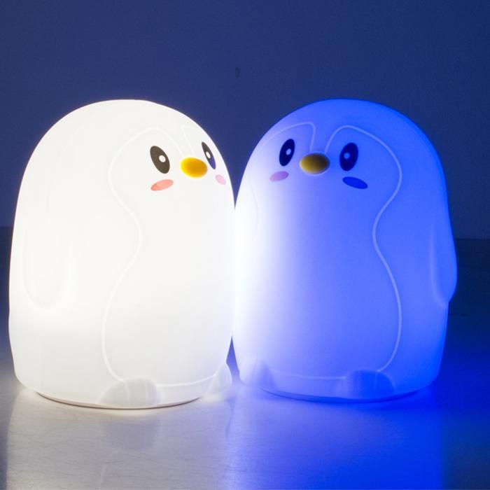 Lampe - Multicolore - Pingouin - 7 modes de couleur - Réglage de luminosité - Piles