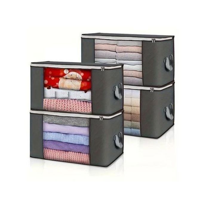 Ensemble de sacs de rangement - Non spécifié - 90L - Gris - 60x43x35cm - Pour vêtements et jouets
