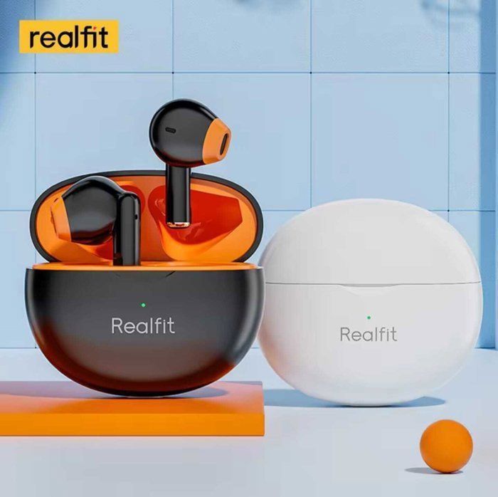 Realfit F2 Pro Écouteur Bluetooth 5.3, suppression active du bruit, ANC, appel ENC