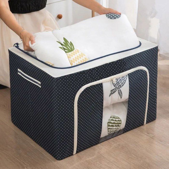 Boîte de rangement de vêtements de grande capacité, organisateur de placard pliable anti-poussière, sac de tri de bagages en tissu O