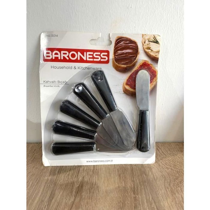 Couteaux à tartiner - AYA HOME - Set de 6 - Inox - Adulte - Composition du lot: Oui