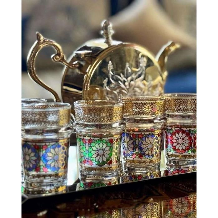 Verres à Thé cristallin 1 er choix - Beldi - Zelig - 12 pièces - Résistant - Haute qualité - modèles aléatoires 