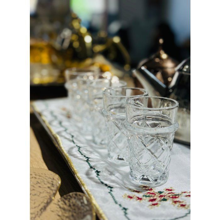 Verres à Thé cristallin 1er choix - Élégance - Lot de 12 - Cristallin - Résistance - Design Raffiné-modèles aléatoires 