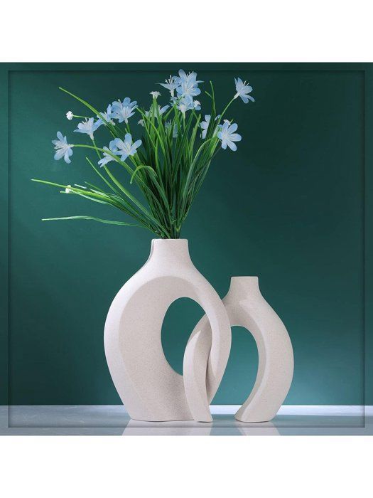 Vase Fleurs  nordique en forme d'anneau - Blanc - Vase  Céramique - Vintage
