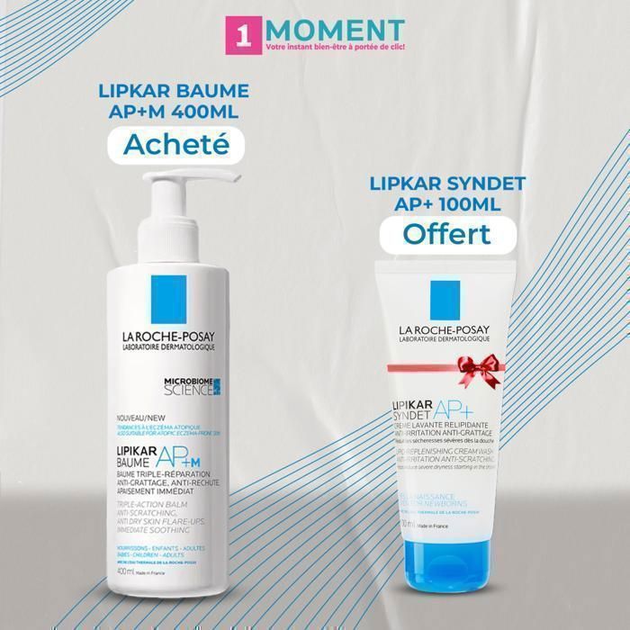 LA ROCHE POSAY - LIPIKAR BAUME AP+M 400 ml +  Gel lavant 100ml offert