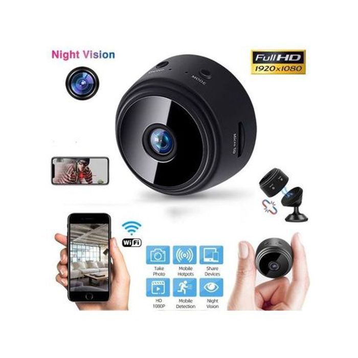 Mini Camera Surveillance WiFi Full HD 1080p Detection Mouvement Vision Nocturne