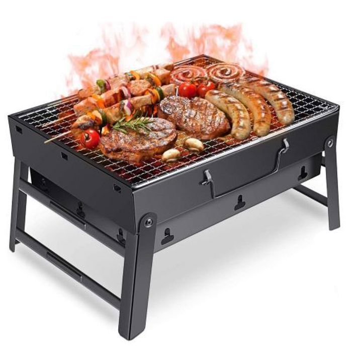 Barbecue au charbon de bois pliable et léger, Portable, Grill d'extérieur