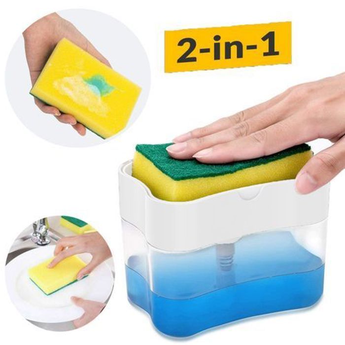 Distributeur de savon liquide - GENERIC - 2 en 1 - Éponge incluse - Design innovant - Anti-rouille