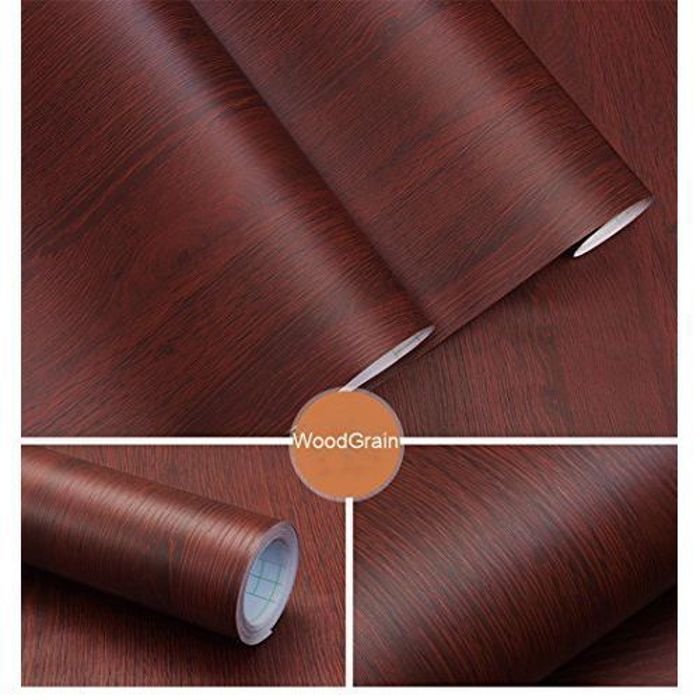 Papier Peint Auto-Adhésif - PVC - 2M x 45cm - Imperméable - Anti-taches - Facile à poser