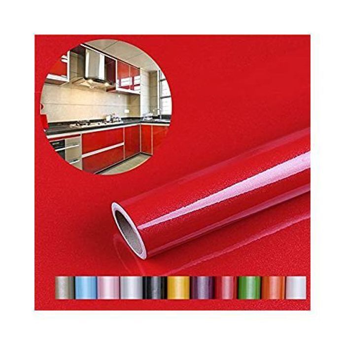 Papier Auto-Adhésif pour Armoire de Cuisine en PVC Imperméable 200CM * 50CM
