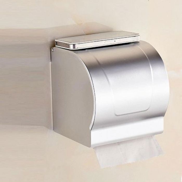 Porte Papier Hygiénique - GENERIC - Inox - Etanche - Support Mural - Distributeur Rouleau