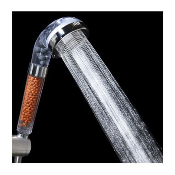 Pommeau de douche ionique pur filtré, 200% haute pression et 30% économie d'eau