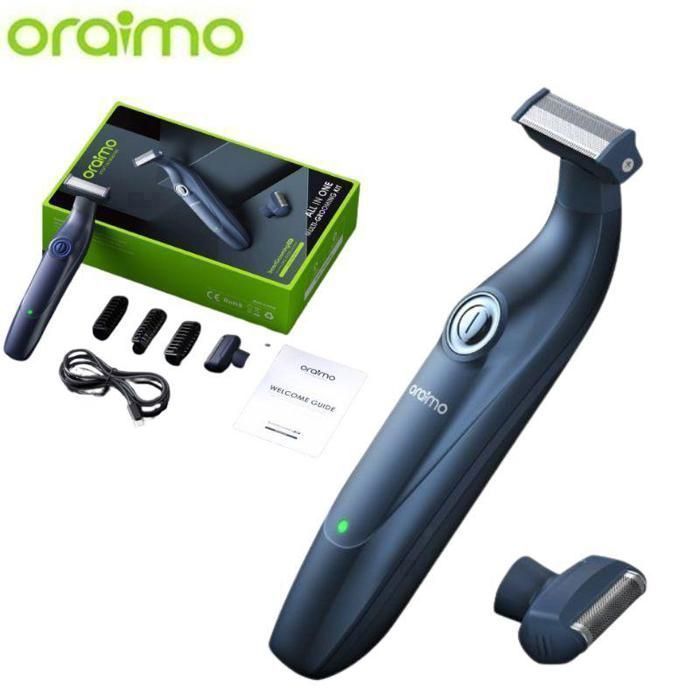 Kit de rasage étanche Oraimo Smart PCGT10N Moteur puissant Utilisation humide et sèche IPX7 Étanche