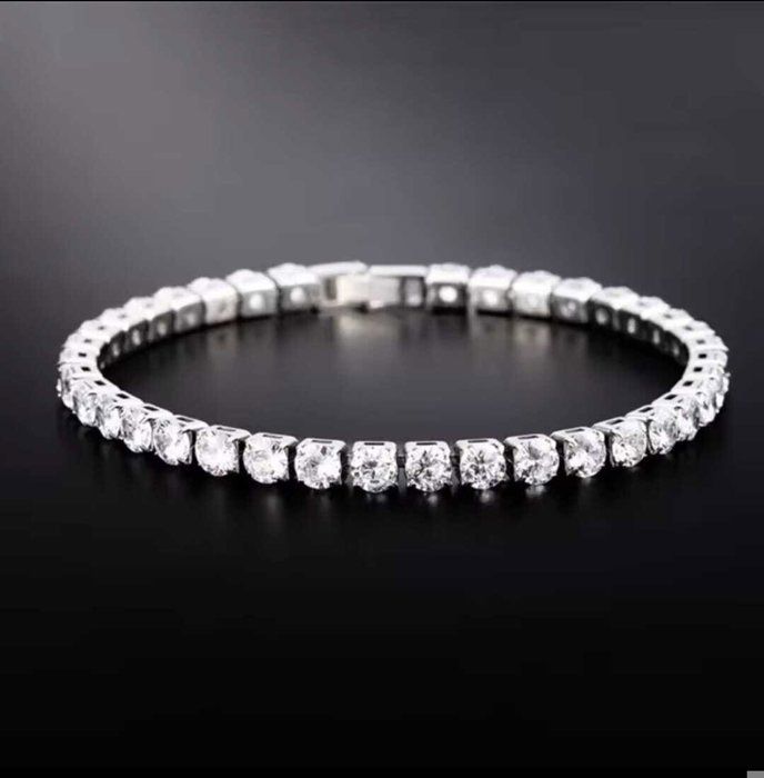Bracelet - Bijou Fin - Argent - Cristal - Élégant - Femme