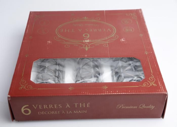 Paquet de 6 verres à thé Luxia gravé