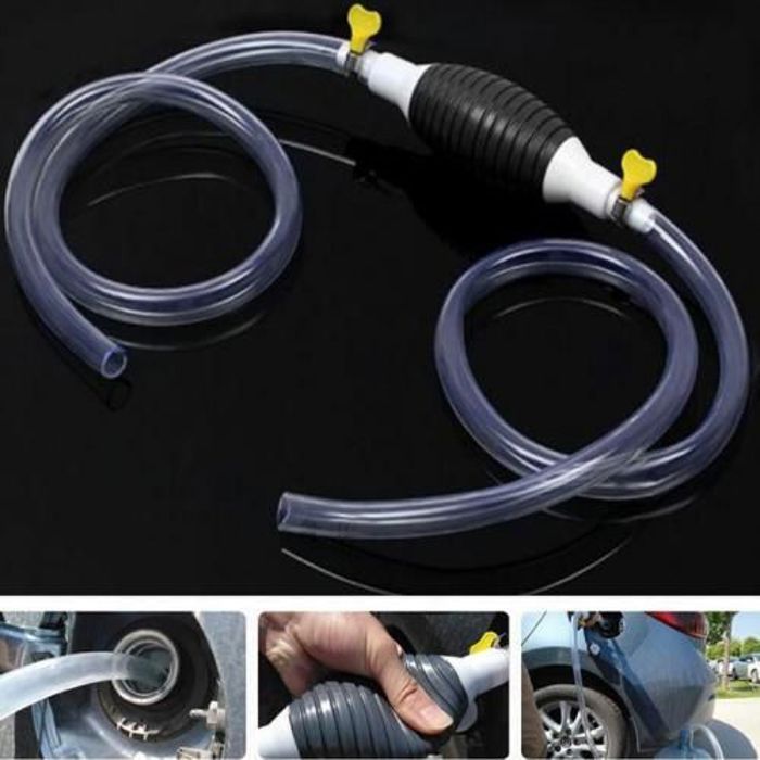 Pompe à main portable pour voiture – Transfert de carburant, essence, huile et eau (Couleur aléatoire)