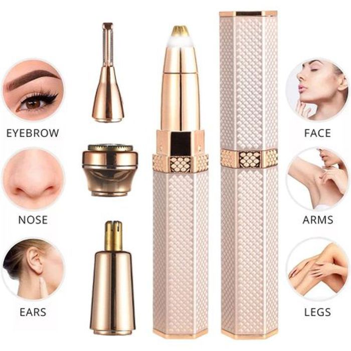 Rasoir Électrique à Sourcils 4 en 1 – Épilation du Visage pour Femmes – Rechargeable