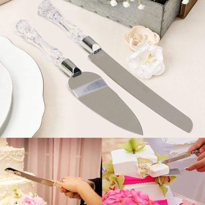 Ensemble couteau à gâteau et pelle en inox découpe de gâteau pour mariage,anniversaire,fête