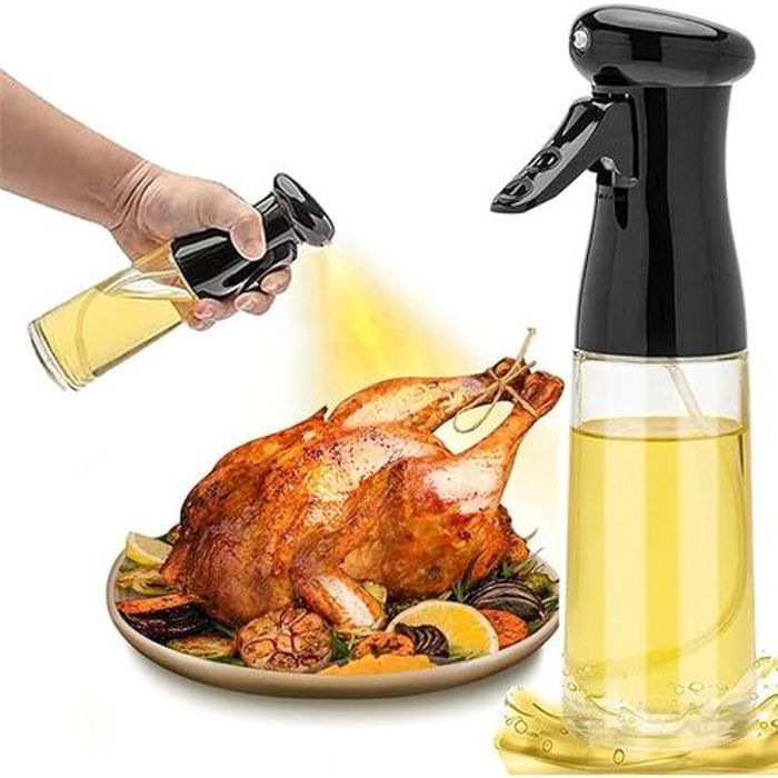 Spray Huile Cuisine - Flacon en Verre Atomisation à Pression (COULEUR ALÉATOIRE)