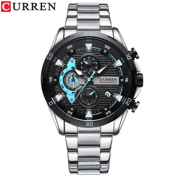 Montre-bracelet - CURREN - 8402 - Acier inoxydable - Chronographe - Étanche 10 Atm