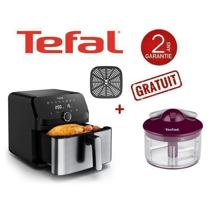 Friteuse - TEFAL - Easy Fry Mega - 7.5L - Hachoir Manuel 500ml - Gris