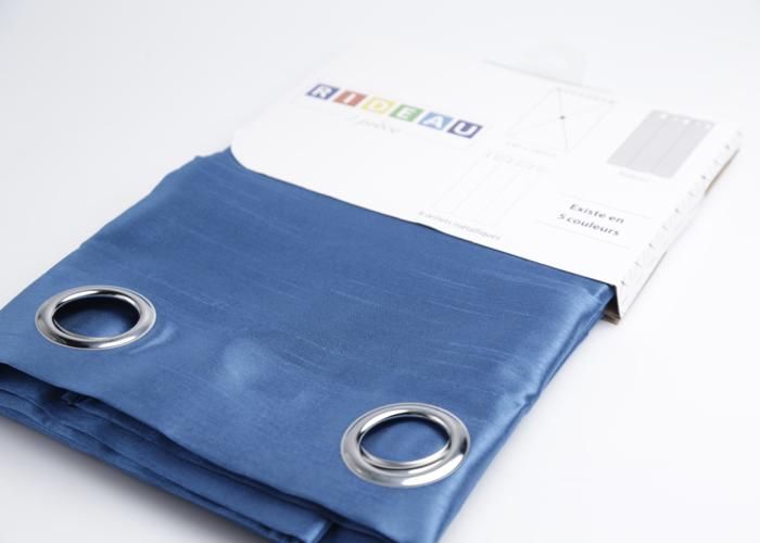 Rideau de fenêtre - Non spécifié - 140x240 cm - 100% polyester - Couleur bleu - Œillets